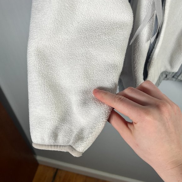 The North Face Denali Womens Jacket Size Medium White Gray Full Zip Fleece - Picture 8 of 15